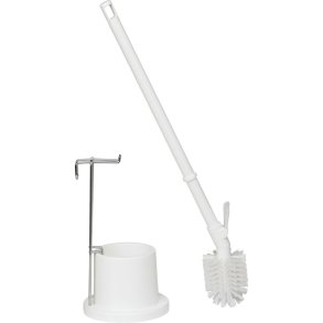 Toiletb�rste, Vikan, 72x18x18cm, hvid, galvaniseret st�l/polyester/PP, 33% genanvendt plast