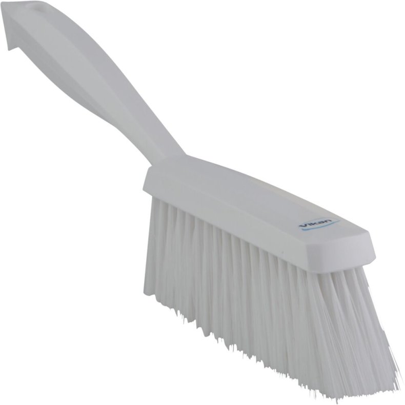 H�ndkost, Vikan, 33x3,5x11cm, hvid, polyester/PP/rustfrit st�l, bl�d
