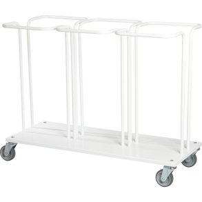 Affaldsstativ, Tina Trolleys, hvid, pulverlakeret st�l, 3x110 l *Denne vare tages ikke retur*