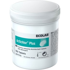 Desinfektion, Ecolab Actichlor Plus, til overflader, tabs, uden farve og parfume, 150stk