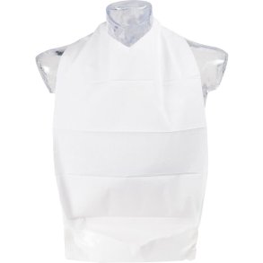 Spisestykke, Finess, 2-lags, 70x37cm, hvid, LDPE/nyfiber, med bindeb�nd, engangs