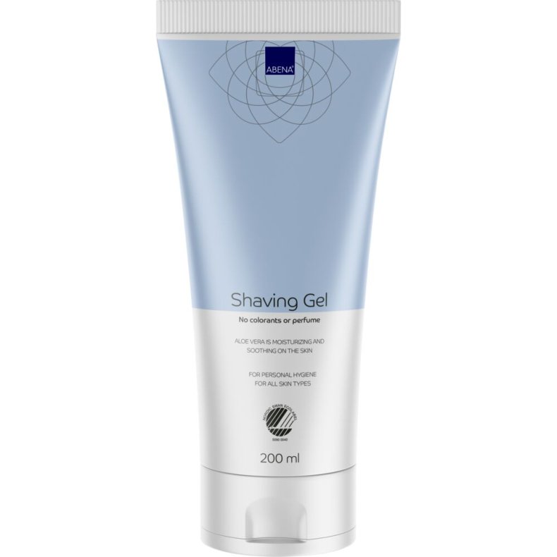 Barbergel, ABENA, 7,8x4,8x18,3cm, 200 ml, uden farve og parfume