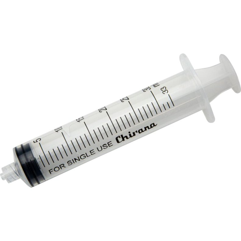Spr�jte, Chirana, 30 ml, transparent, luer-lock, centreret, 3 komponent, steril, engangs *Denne vare tages ikke retur*