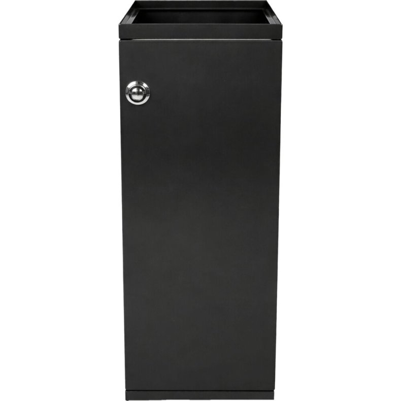 Affaldsspand, V-Part Modular waste, sort, pulverlakeret st�l, 55 l, med frontl�ge, modulopbygget til kildesortering