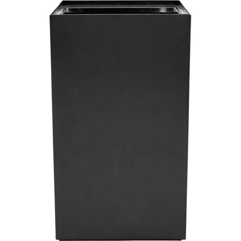 Affaldsspand, V-Part Modular waste, sort, pulverlakeret st�l, 90 l, modulopbygget til kildesortering