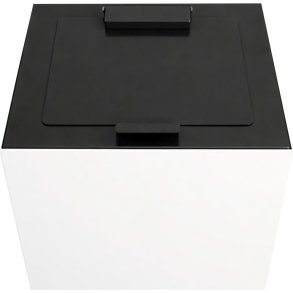 L�g, V-Part Modular waste, sort, pulverlakeret st�l, soft close, til modulopbygget serie, 85 og 90 liter