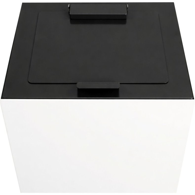 L�g, V-Part Modular waste, sort, pulverlakeret st�l, soft close, til modulopbygget serie, 85 og 90 liter