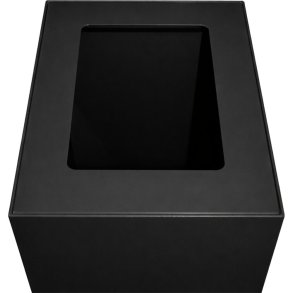 Topindsats, V-Part Modular waste, sort, pulverlakeret st�l, �bent indkast, til modulopbygget serie, 55 og 60 liter
