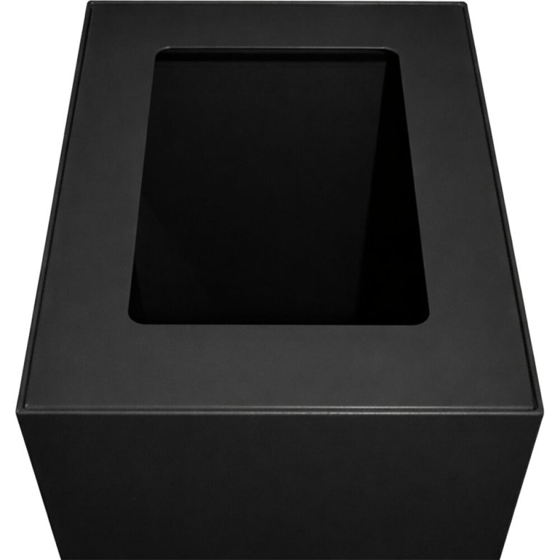 Topindsats, V-Part Modular waste, sort, pulverlakeret st�l, �bent indkast, til modulopbygget serie, 55 og 60 liter