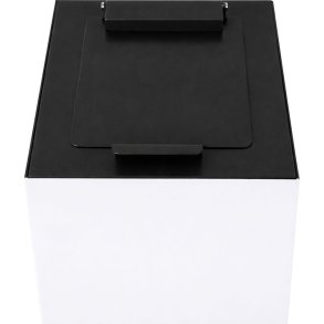 L�g, V-Part Modular waste, sort, pulverlakeret st�l, soft close, til modulopbygget serie, 55 og 60 liter