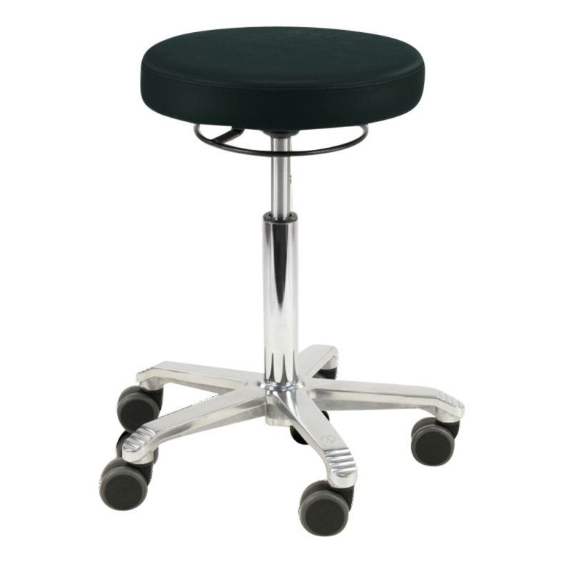 Taburet, Score Medical 6101, sort, high, fixed, h�jde 55-74 cm, rundt s�de, fodbetjent