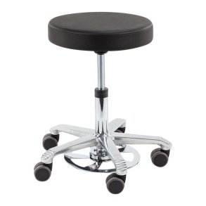 Taburet, Score Medical 6100, sort, low, fixed, h�jde 48-61 cm, rundt s�de, fodbetjent
