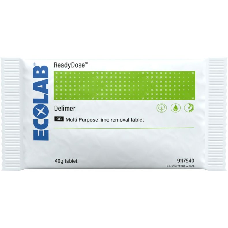 Maskinafkalker, Ecolab ReadyDose Delimer, til ovn og k�kkenmaskine, 90stk, uden farve og parfume