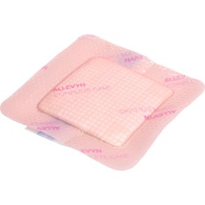 Skumbandage, Allevyn Complete care Square, XS, 7,5x7,5cm, lyser�d, m/ silikonekl�b, steril, engangs, engangs *Denne vare tages ikke retur*