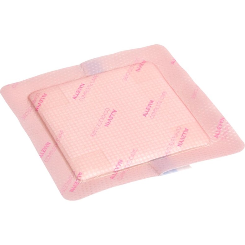 Skumbandage, Allevyn Complete care Square, XL, 17,5x17,5cm, lyser�d, m/ silikonekl�b, steril, engangs, engangs *Denne vare tages ikke retur*