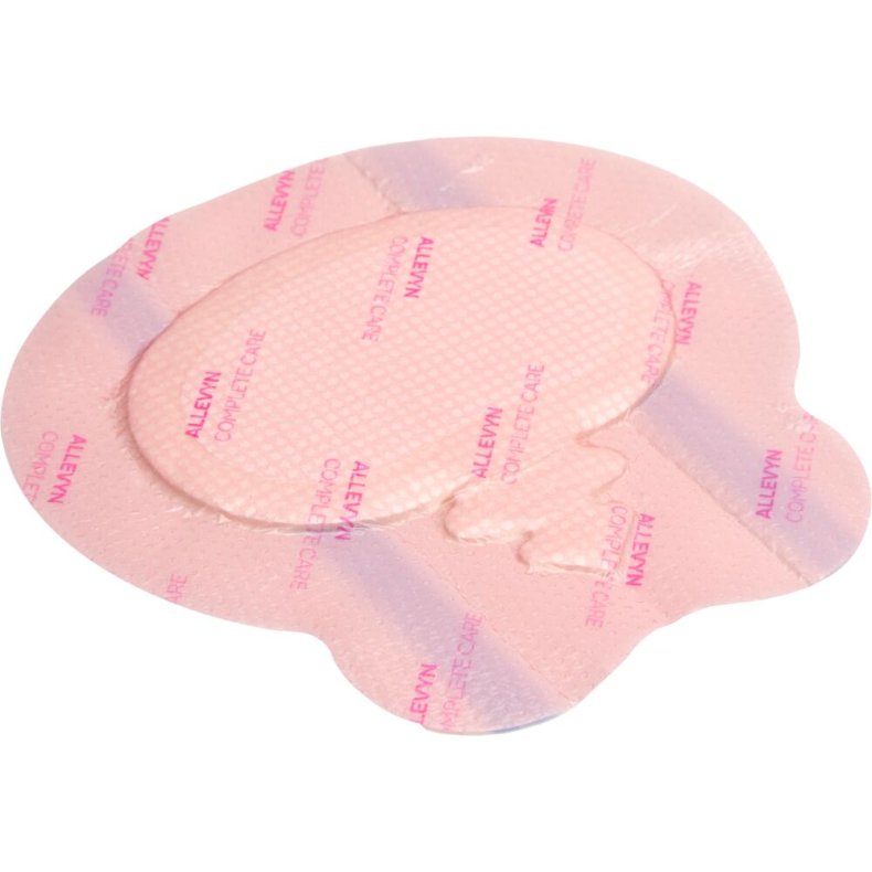 Skumbandage, Allevyn Complete Care Sacrum, S, 17,4x17,2cm, lyser�d, m/ silikonekl�b, steril, engangs, engangs *Denne vare tages ikke retur*