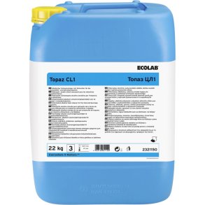 Skumreng�ring, Ecolab Topaz CL1, 20 l, alkalisk/affedtende, med klor, uden farve og parfume