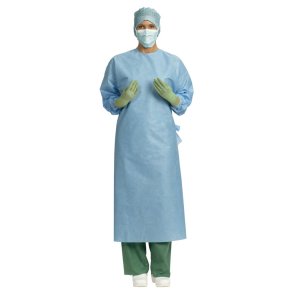 Operationskittel, Barrier, L, 126cm, bl�, SMS, Primary, standard, steril, engangs *Denne vare tages ikke retur*