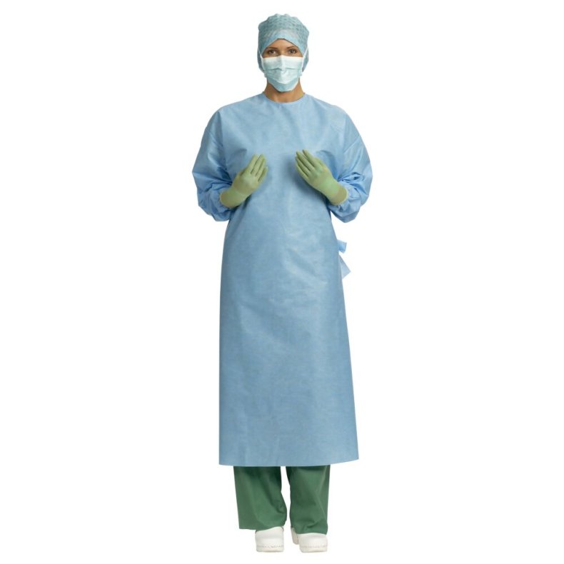 Operationskittel, Barrier, L, 126cm, bl�, SMS, Primary, standard, steril, engangs *Denne vare tages ikke retur*