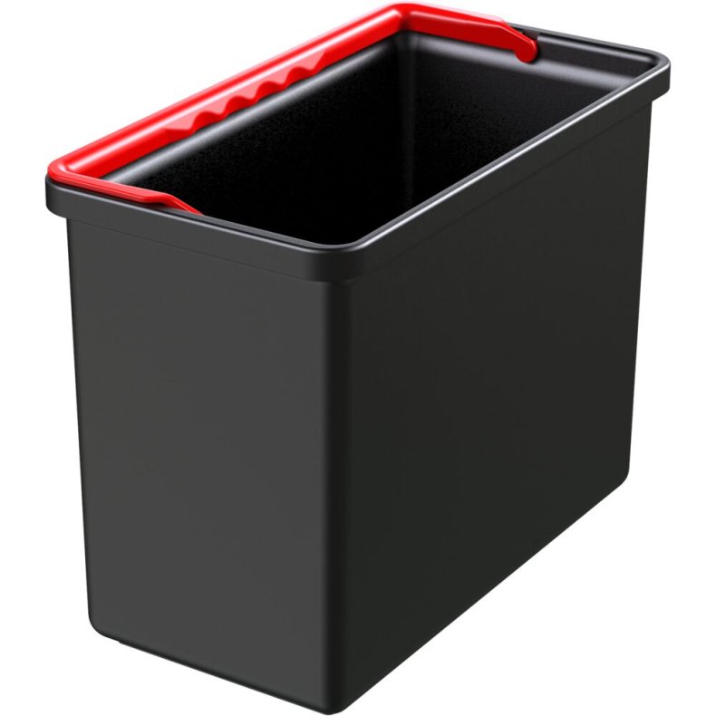 Inventarspand, Nordic Recycle Trolley 2.0, 30,1x16x23,7cm, sort, genanvendt plast, 7 l, med r�d hank